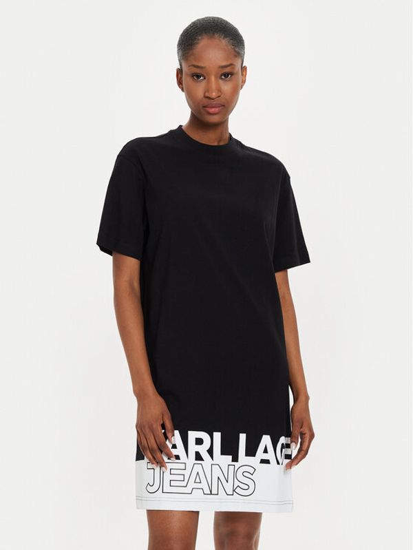 Karl Lagerfeld Jeans Karl Lagerfeld Jeans Haljina za svaki dan 245J1311 Crna Regular Fit
