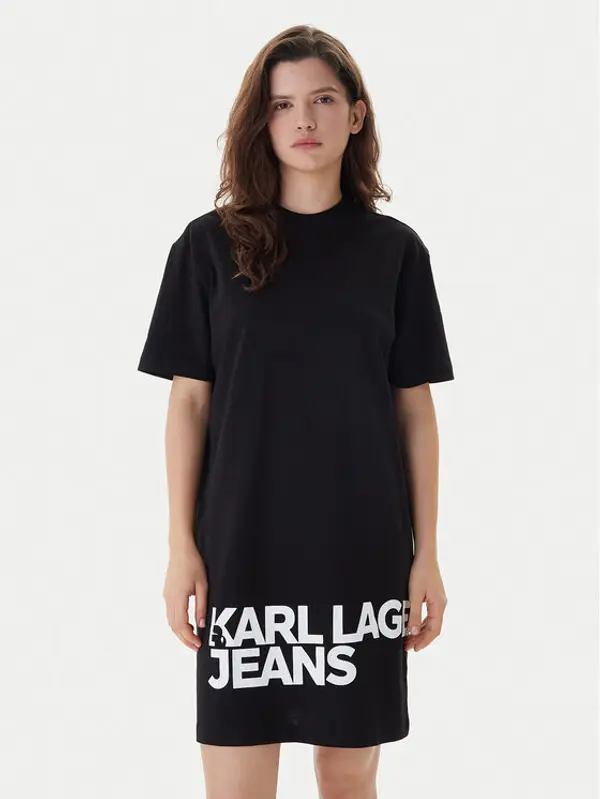 Karl Lagerfeld Jeans Karl Lagerfeld Jeans Haljina za svaki dan B1W13054 Crna Regular Fit