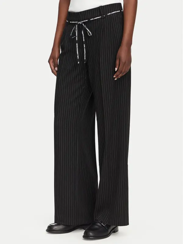 Karl Lagerfeld Jeans Karl Lagerfeld Jeans Hlače B3W10019 Crna Regular Fit