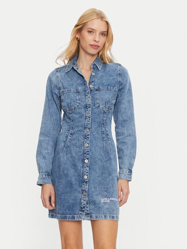 Karl Lagerfeld Jeans Karl Lagerfeld Jeans Jeans haljina 246J1302 Plava Regular Fit