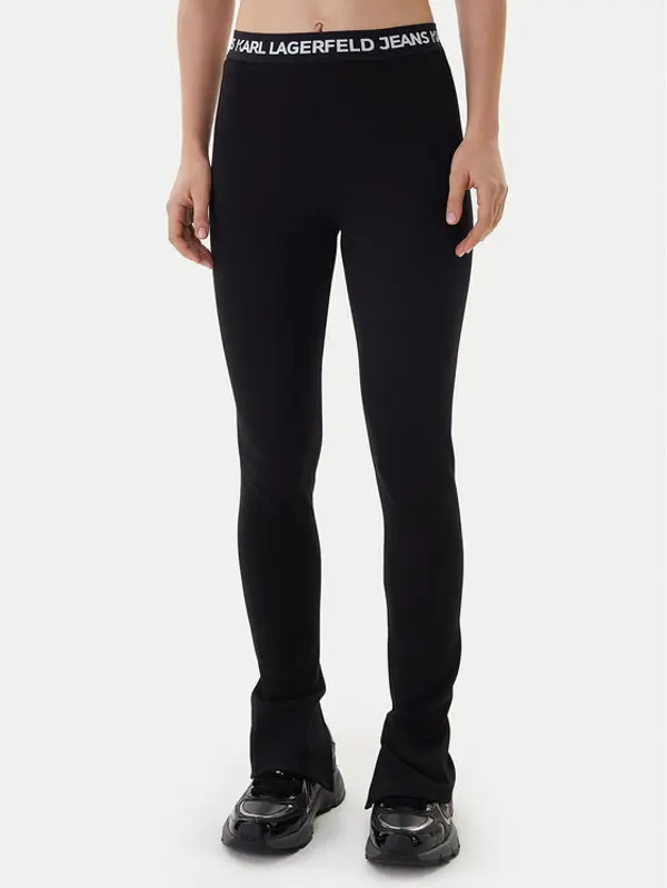 Karl Lagerfeld Jeans Karl Lagerfeld Jeans Leggings B1W10091 Crna Regular Fit
