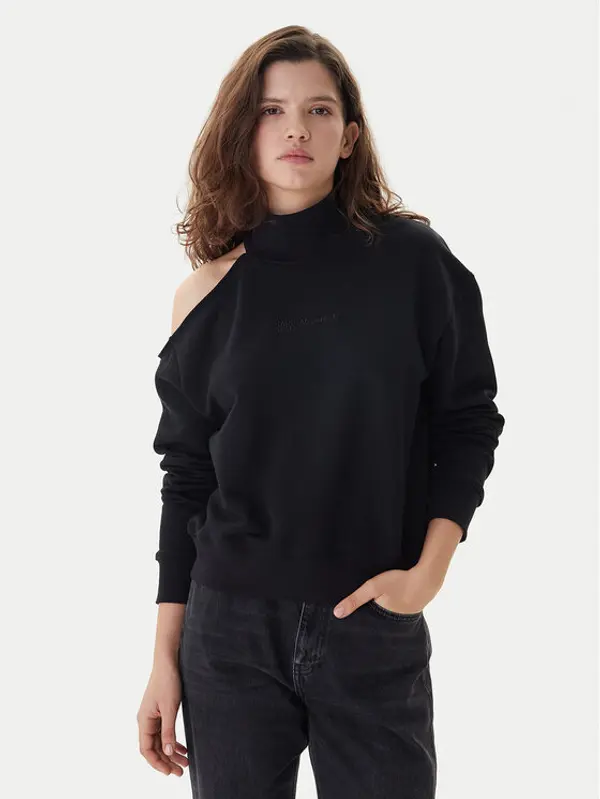 Karl Lagerfeld Jeans Karl Lagerfeld Jeans Majica dugih rukava B1W20043 Crna Relaxed Fit