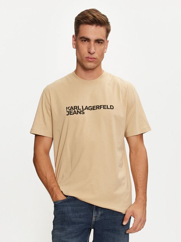 Karl Lagerfeld Jeans Karl Lagerfeld Jeans T-shirt 235D1707 Bež Regular Fit