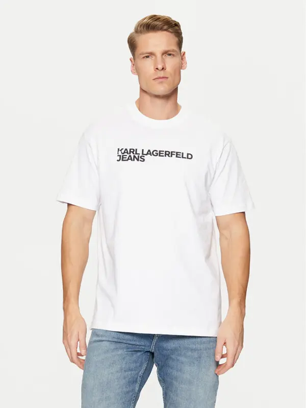 Karl Lagerfeld Jeans Karl Lagerfeld Jeans T-shirt A1M17002 Bijela Regular Fit
