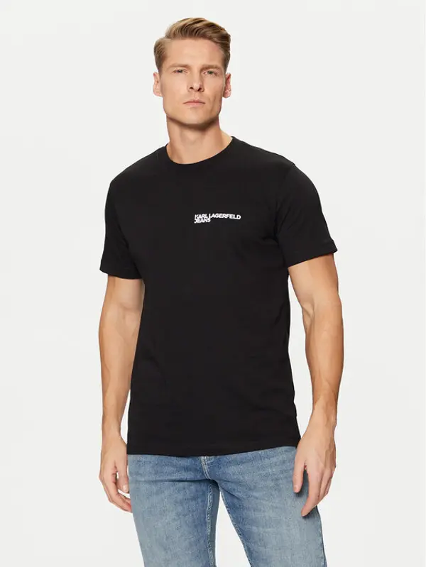 Karl Lagerfeld Jeans Karl Lagerfeld Jeans T-shirt A1M17003 Crna Slim Fit