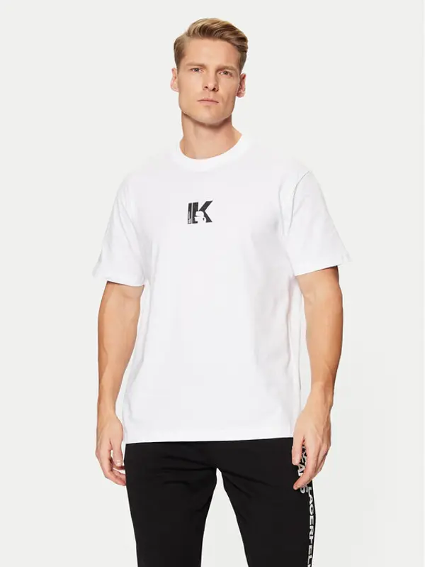 Karl Lagerfeld Jeans Karl Lagerfeld Jeans T-shirt A1M17044 Bijela Regular Fit