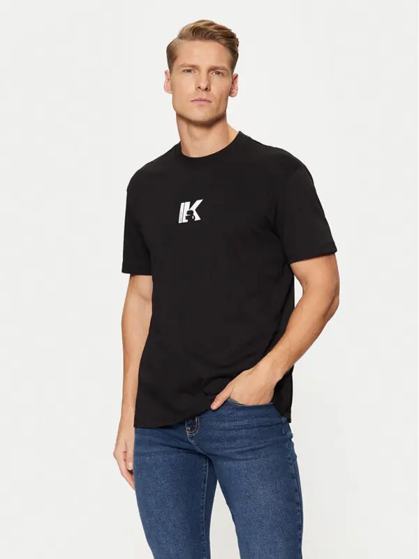 Karl Lagerfeld Jeans Karl Lagerfeld Jeans T-shirt A1M17044 Crna Regular Fit