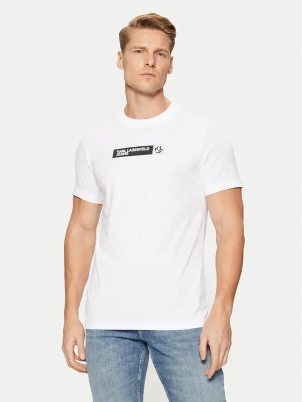 Karl Lagerfeld Jeans Karl Lagerfeld Jeans T-shirt A1M17112 Bijela Slim Fit