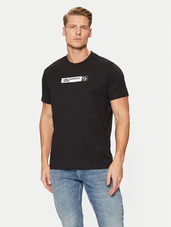 Karl Lagerfeld Jeans Karl Lagerfeld Jeans T-shirt A1M17112 Crna Slim Fit