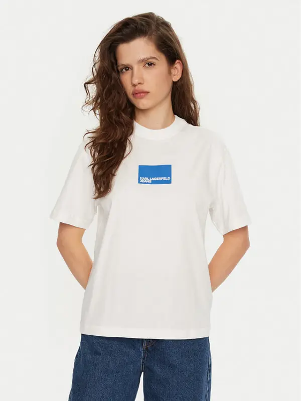 Karl Lagerfeld Jeans Karl Lagerfeld Jeans T-shirt A1W17006 Bijela Regular Fit