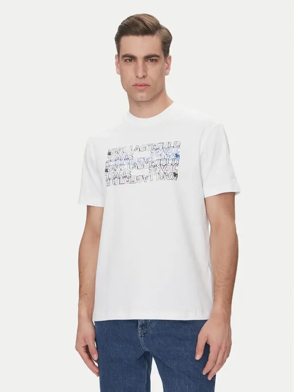 Karl Lagerfeld Jeans Karl Lagerfeld Jeans T-shirt A2M17038 Bijela Regular Fit