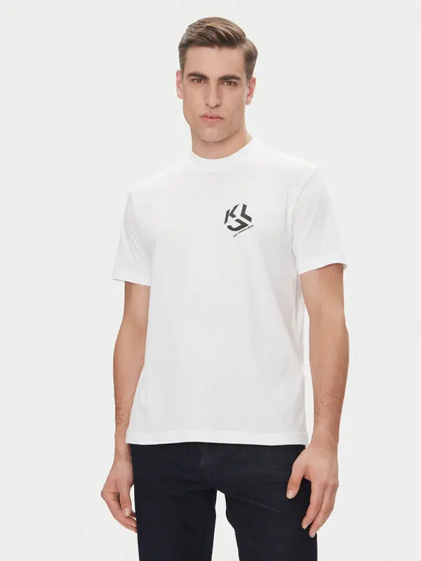 Karl Lagerfeld Jeans Karl Lagerfeld Jeans T-shirt A2M17072 Bijela Regular Fit