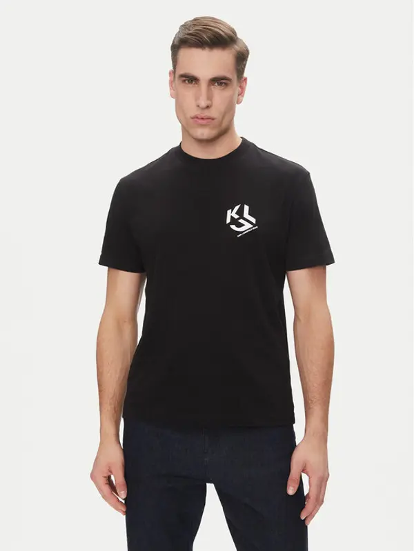 Karl Lagerfeld Jeans Karl Lagerfeld Jeans T-shirt A2M17072 Crna Regular Fit