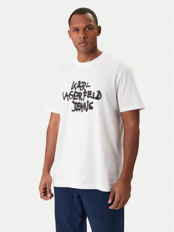 Karl Lagerfeld Jeans Karl Lagerfeld Jeans T-shirt B1M17065 Bijela Regular Fit