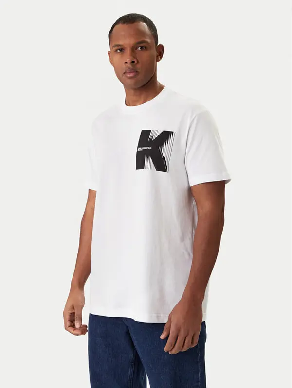 Karl Lagerfeld Jeans Karl Lagerfeld Jeans T-shirt B1M17066 Bijela Regular Fit