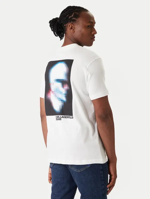 Karl Lagerfeld Jeans Karl Lagerfeld Jeans T-shirt B1M17069 Bijela Regular Fit