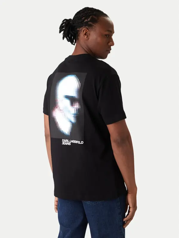 Karl Lagerfeld Jeans Karl Lagerfeld Jeans T-shirt B1M17069 Crna Regular Fit