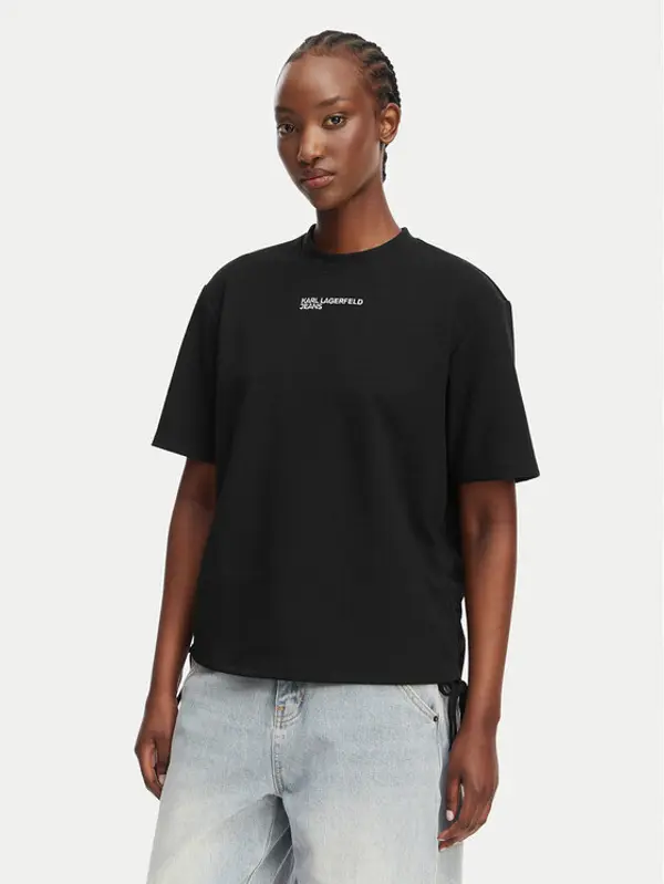Karl Lagerfeld Jeans Karl Lagerfeld Jeans T-shirt B2W17074 Crna Regular Fit