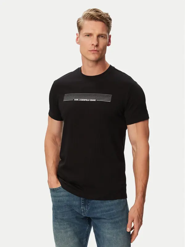 Karl Lagerfeld Jeans Karl Lagerfeld Jeans T-shirt B3M17001 Crna Slim Fit