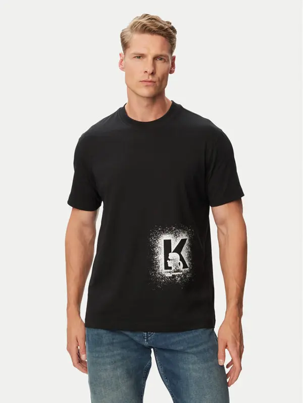 Karl Lagerfeld Jeans Karl Lagerfeld Jeans T-shirt B3M17029 Crna Regular Fit