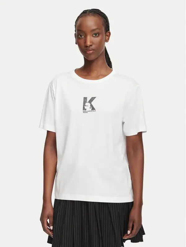 Karl Lagerfeld Jeans Karl Lagerfeld Jeans T-shirt B3W17018 Bijela Regular Fit