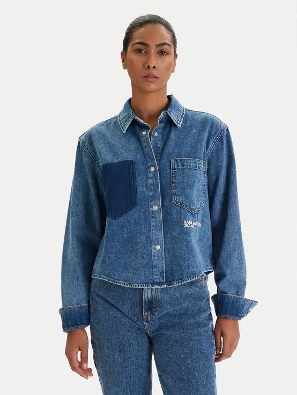 Karl Lagerfeld Jeans Karl Lagerfeld Jeans traper košulja B1W11021 Plava Regular Fit