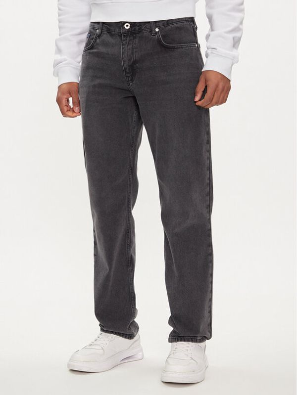 Karl Lagerfeld Jeans Karl Lagerfeld Jeans Traperice 240D1100 Siva Straight Fit