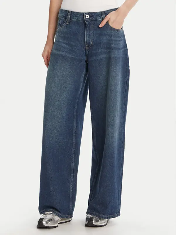 Karl Lagerfeld Jeans Karl Lagerfeld Jeans Traperice A3W10079 Plava Wide Leg