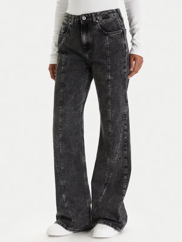 Karl Lagerfeld Jeans Karl Lagerfeld Jeans Traperice B1W10083 Crna Flare Fit
