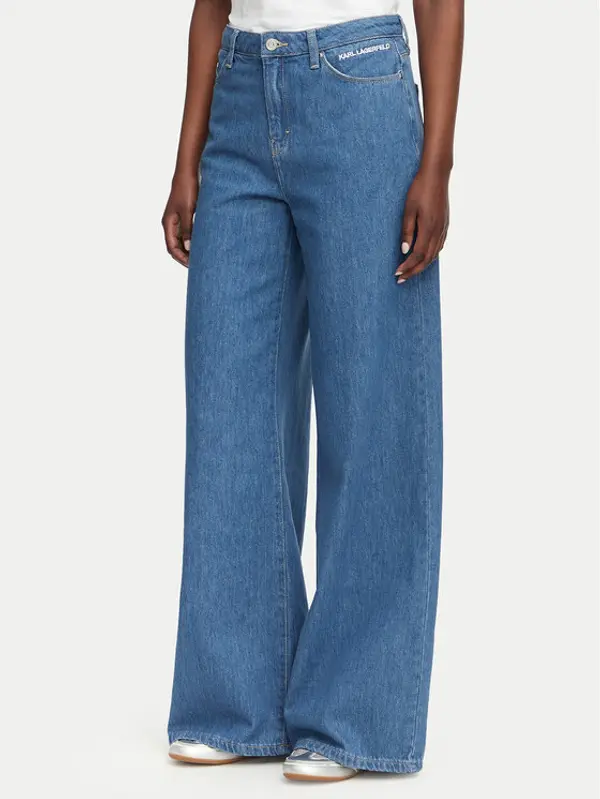 Karl Lagerfeld Jeans Karl Lagerfeld Jeans Traperice B3W10046 Plava Wide Leg