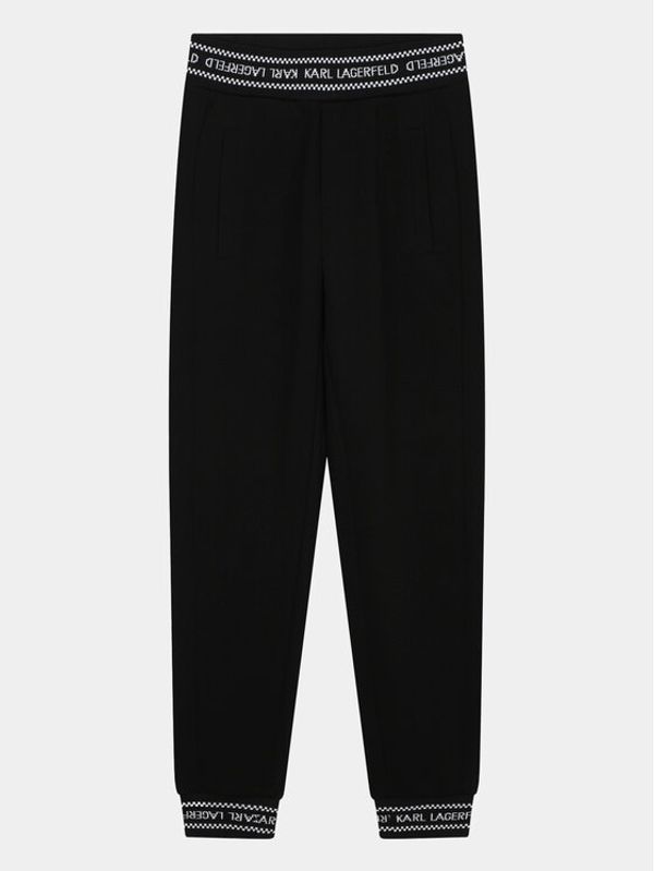 Karl Lagerfeld Kids Karl Lagerfeld Kids Donji dio trenerke Z30031 D Crna Regular Fit