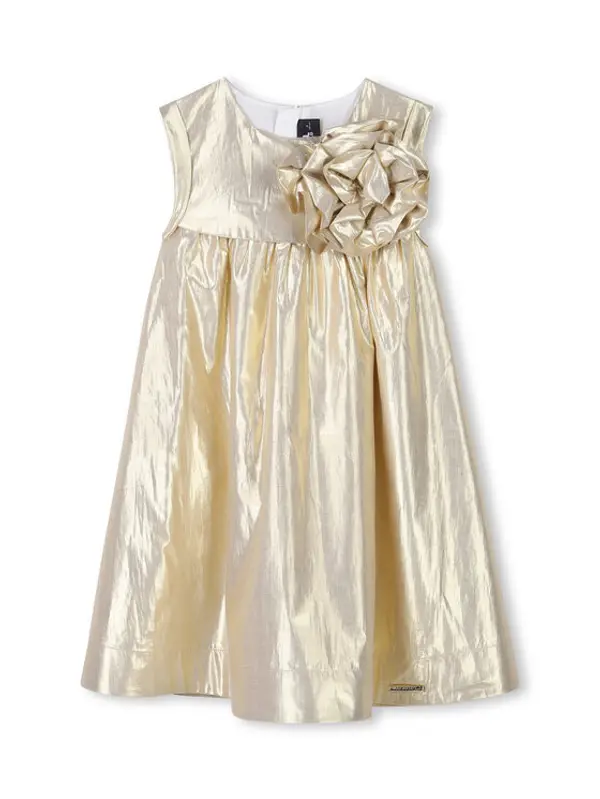 Karl Lagerfeld Kids Karl Lagerfeld Kids Elegantna haljina Z30474 D Zlatna Regular Fit