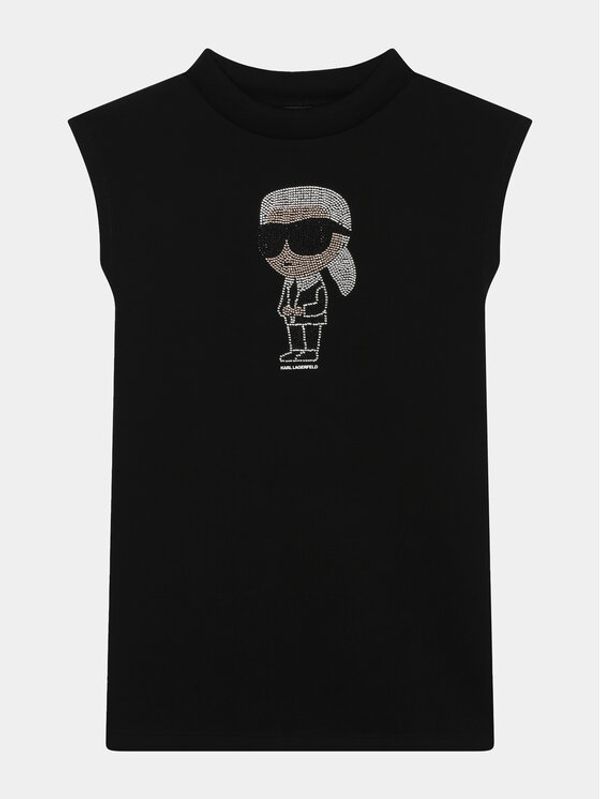 Karl Lagerfeld Kids Karl Lagerfeld Kids Haljina za svaki dan Z30076 S Crna Regular Fit