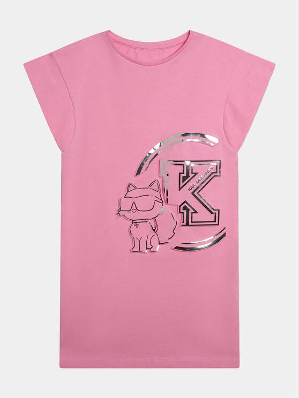 Karl Lagerfeld Kids Karl Lagerfeld Kids Haljina za svaki dan Z30077 S Ružičasta Regular Fit