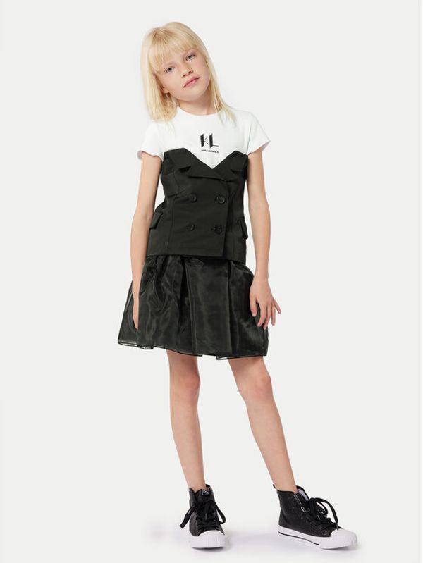 Karl Lagerfeld Kids Karl Lagerfeld Kids Haljina za svaki dan Z30086 S Crna Regular Fit
