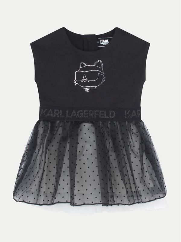 Karl Lagerfeld Kids Karl Lagerfeld Kids Haljina za svaki dan Z30278 M Crna Regular Fit