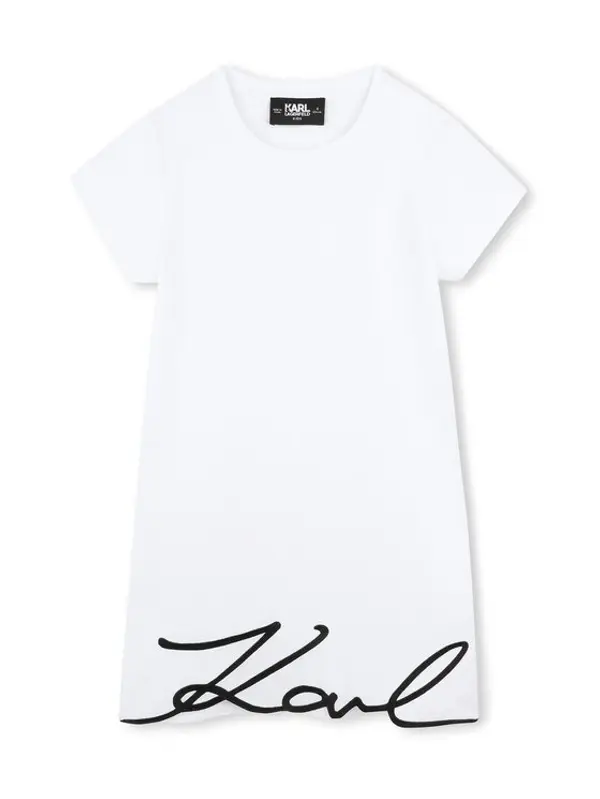 Karl Lagerfeld Kids Karl Lagerfeld Kids Haljina za svaki dan Z30454 D Bijela Regular Fit