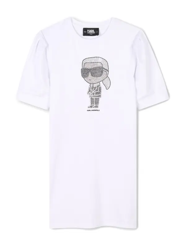 Karl Lagerfeld Kids Karl Lagerfeld Kids Haljina za svaki dan Z30458 D Bijela Regular Fit