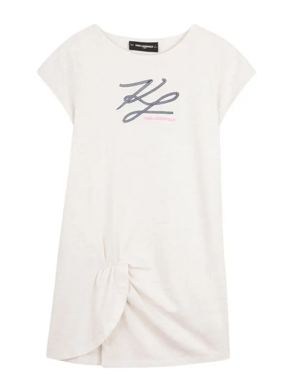 Karl Lagerfeld Kids Karl Lagerfeld Kids Haljina za svaki dan Z31150 S Bijela Regular Fit