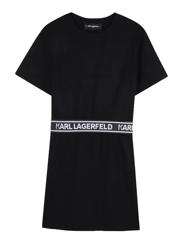 Karl Lagerfeld Kids Karl Lagerfeld Kids Haljina za svaki dan Z31152 S Crna Regular Fit