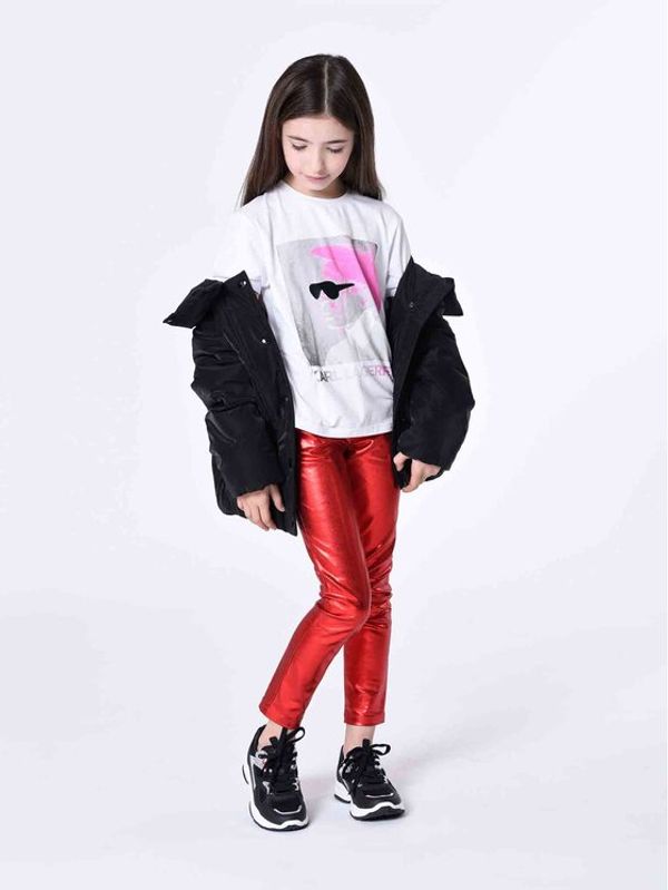 Karl Lagerfeld Kids Karl Lagerfeld Kids Hlače Z14219 S Crvena Skinny Fit