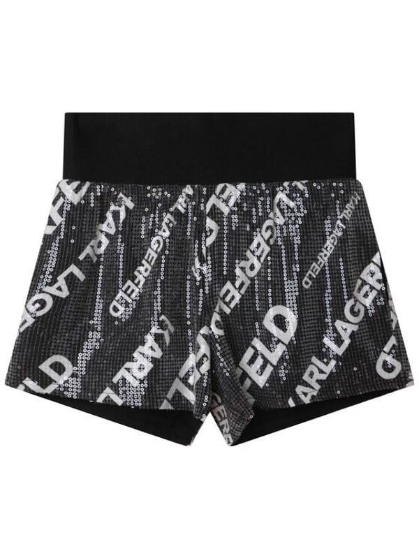 Karl Lagerfeld Kids Karl Lagerfeld Kids Kratke hlače Z14200 D Crna Regular Fit