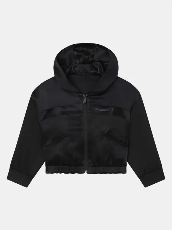 Karl Lagerfeld Kids Karl Lagerfeld Kids Majica dugih rukava Z15464 D Crna Regular Fit