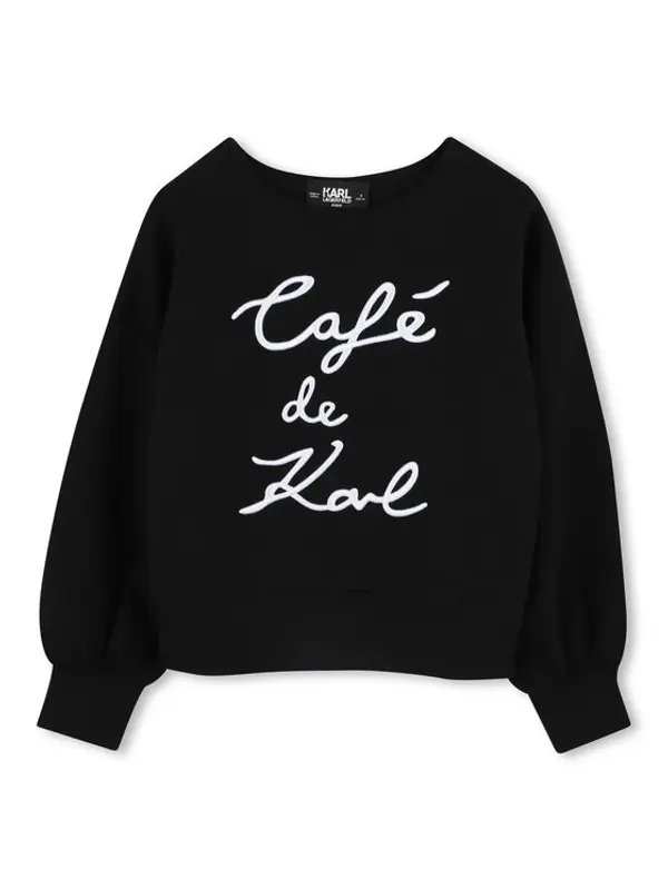 Karl Lagerfeld Kids Karl Lagerfeld Kids Majica dugih rukava Z30473 S Crna Regular Fit