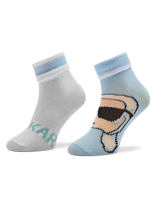 Karl Lagerfeld Kids Karl Lagerfeld Kids Set od 2 para dječjih visokih čarapa Z90047 Plava