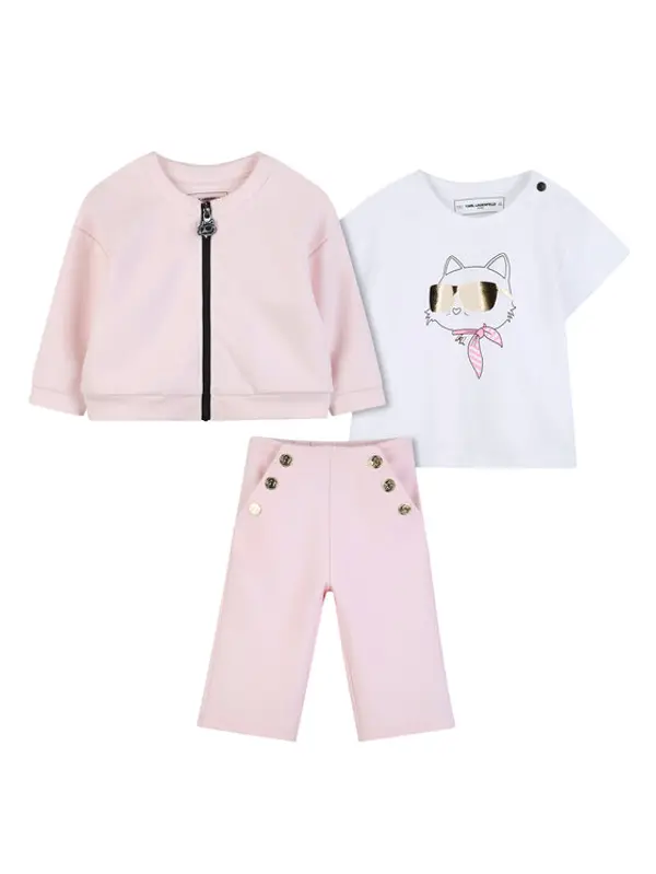 Karl Lagerfeld Kids Karl Lagerfeld Kids Set trenerka Z31056 S Ružičasta Regular Fit