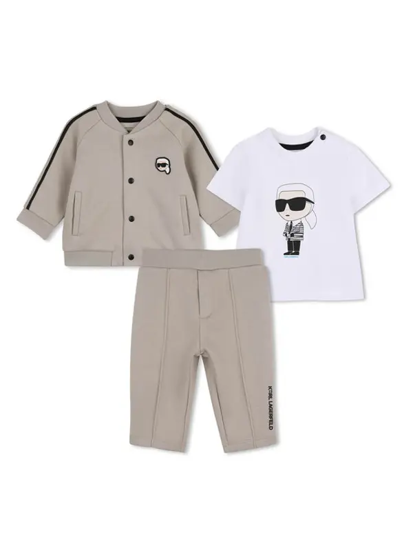 Karl Lagerfeld Kids Karl Lagerfeld Kids Set trenerka Z31071 Bež Regular Fit