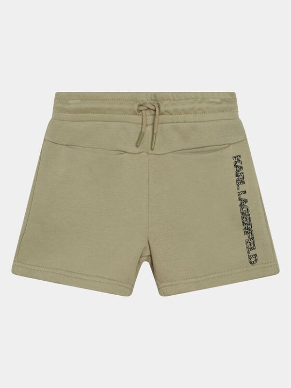 Karl Lagerfeld Kids Karl Lagerfeld Kids Sportske kratke hlače Z30025 S Zelena Regular Fit