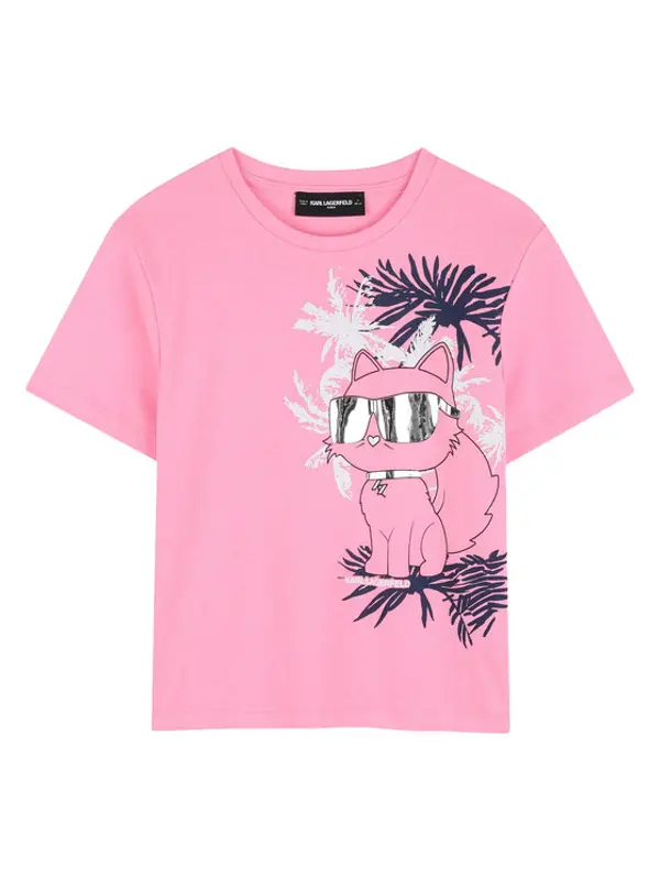 Karl Lagerfeld Kids Karl Lagerfeld Kids T-shirt Z31161 S Ružičasta Regular Fit