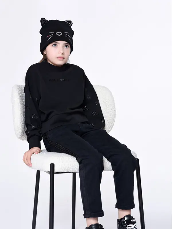 Karl Lagerfeld Kids Karl Lagerfeld Kids Traperice Z14217 D Crna Mom Fit